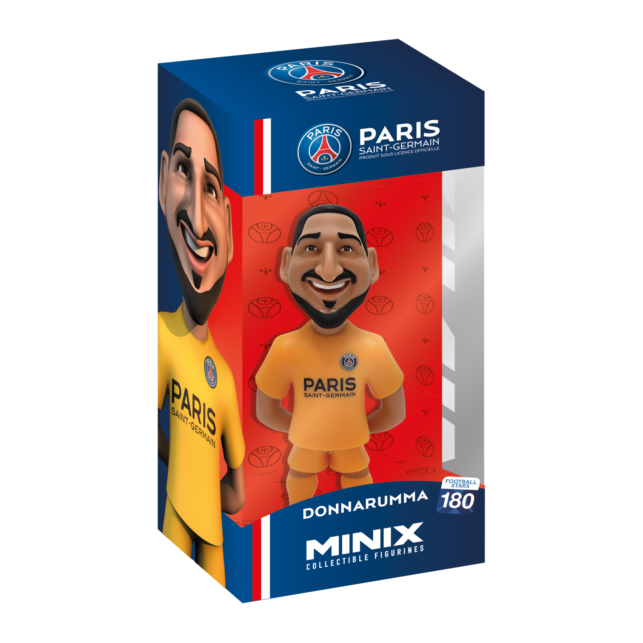 Minix PSG Football Stars 12cm collectible figurine of Donnarumma in PSG kit with display-ready box