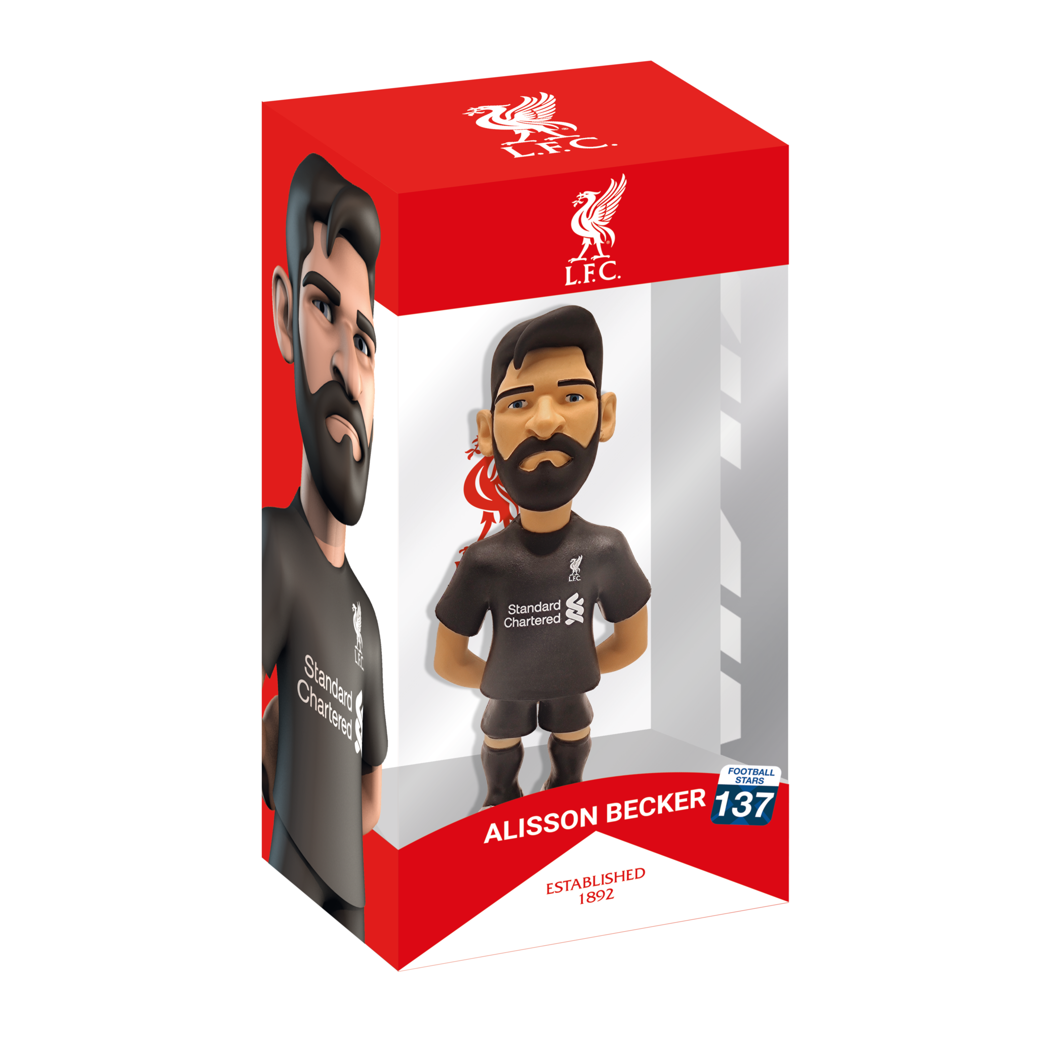Minix Liverpool Alisson Becker 12cm official Minix collectible figurine in black kit with red packaging