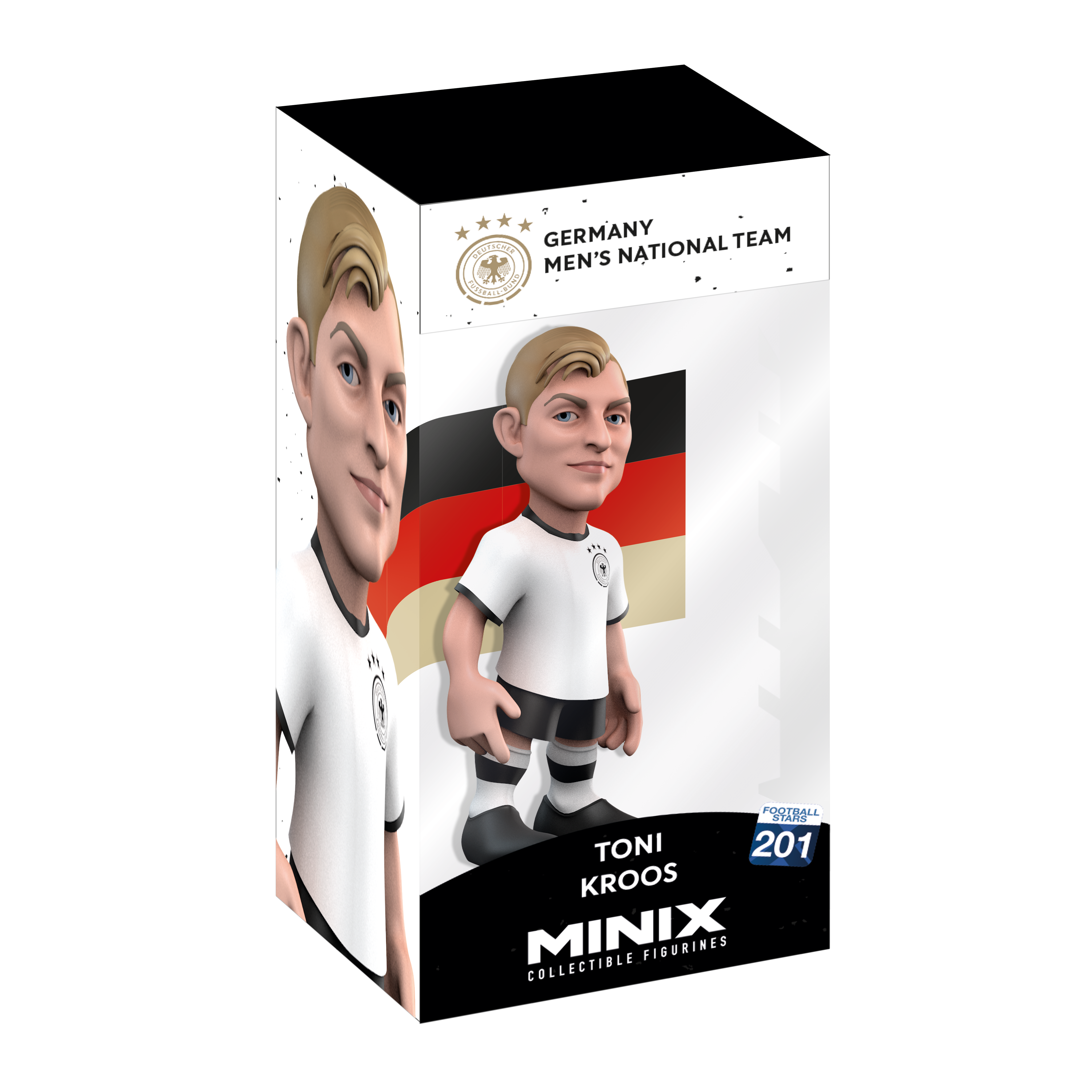 Minix Germany 12cm collectible football figurine in official national team kit with detailed sculpt and display box