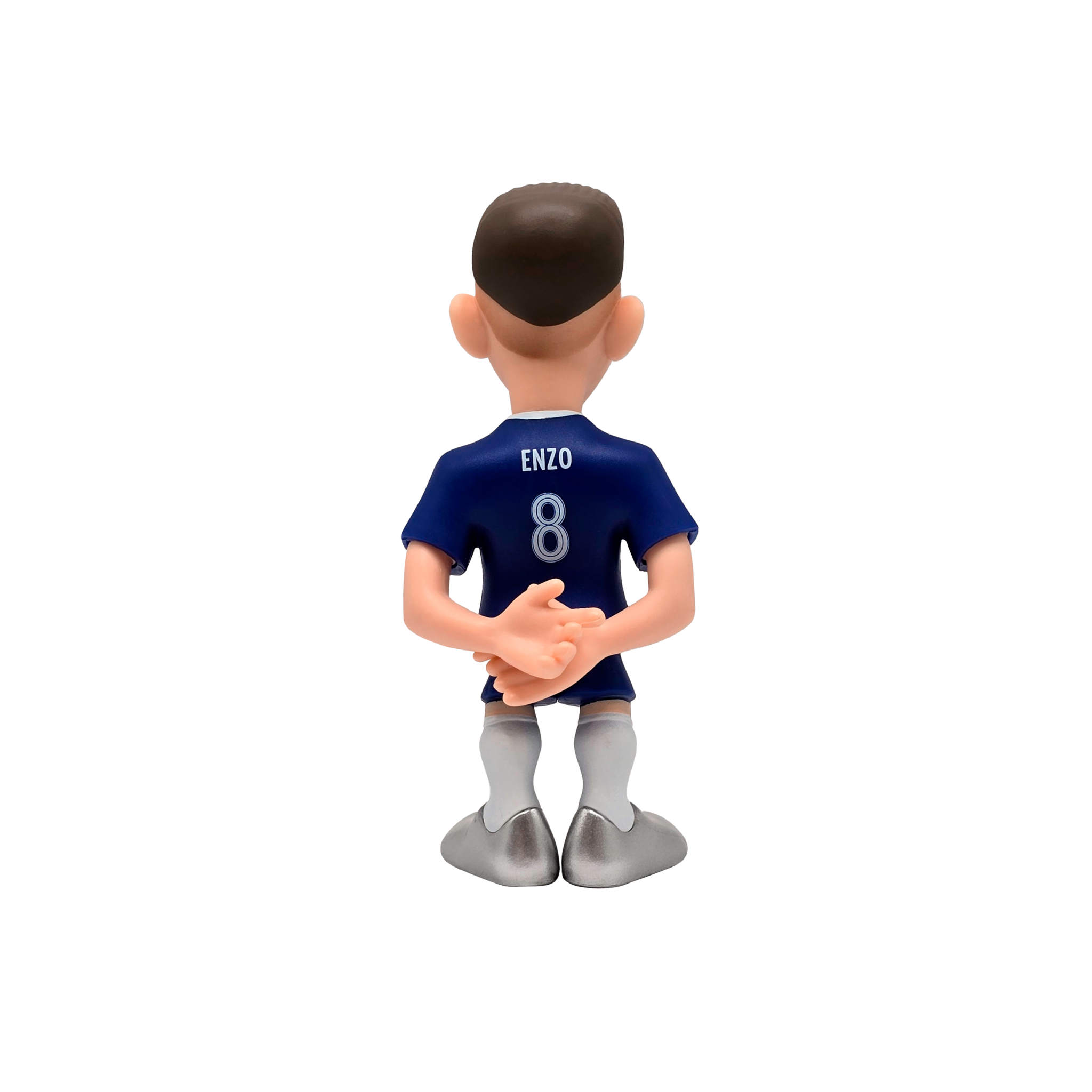Minix Chelsea 12cm collectible football figure wearing blue kit with Enzo number 8 on back.
