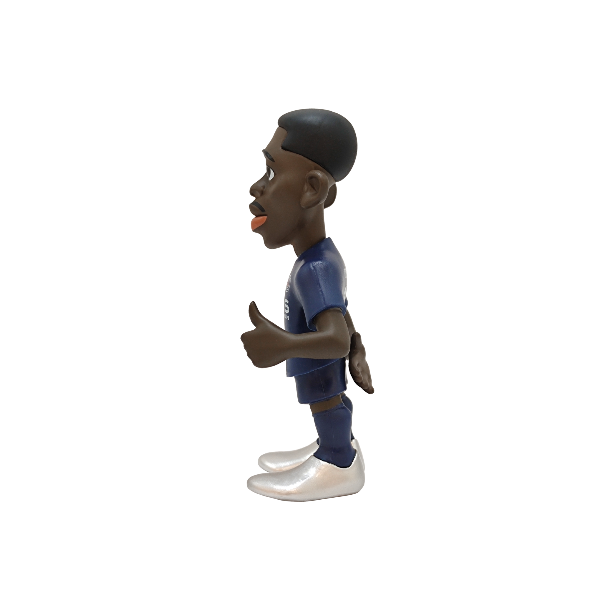 Minix PSG 12cm collectible football figurines featuring Kylian Mbappé and Dembélé in detailed Paris Saint-Germain jerseys