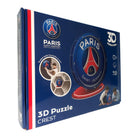 Official 3D Soccer Club Logo Puzzle featuring Paris Saint-Germain crest in a blue box with red and white stripes
