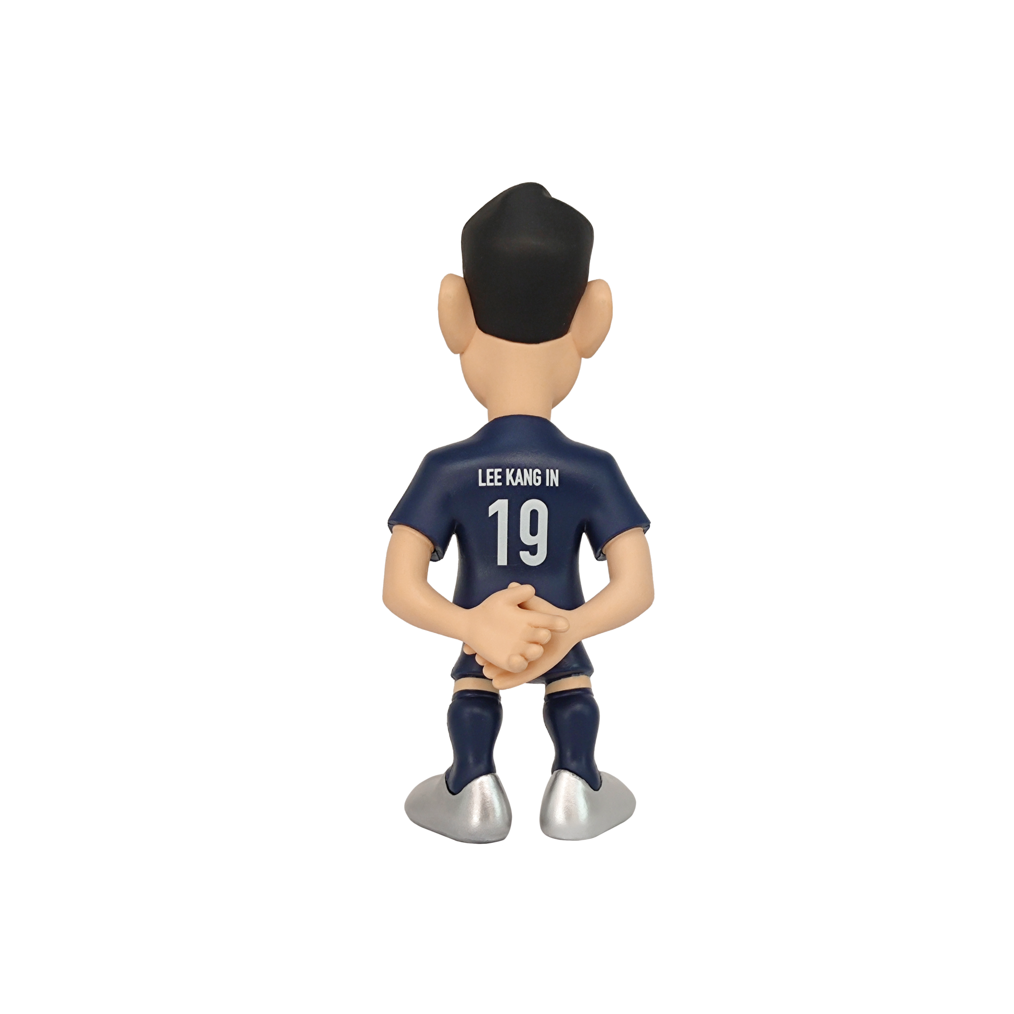 Minix PSG 12cm collectible figurines featuring Kylian Mbappé and Dembélé in detailed Paris Saint-Germain football star designs