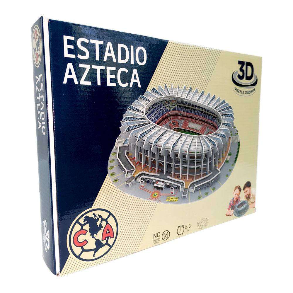 3D puzzle of Azteca Soccer Stadium box with stadium model and Club America logo