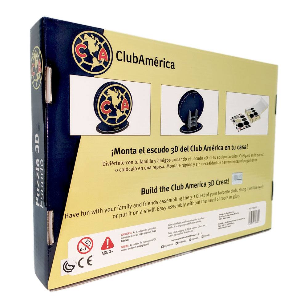 Official 3D Soccer Club Logo Puzzle featuring Club América logo with easy assembly and display options