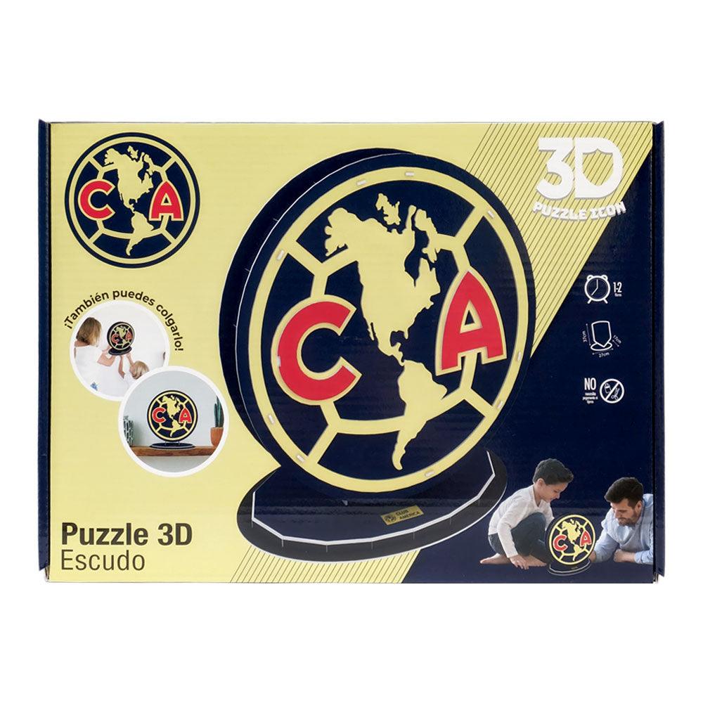 3D Puzzle of official soccer club logo showcasing intricate football team crest design