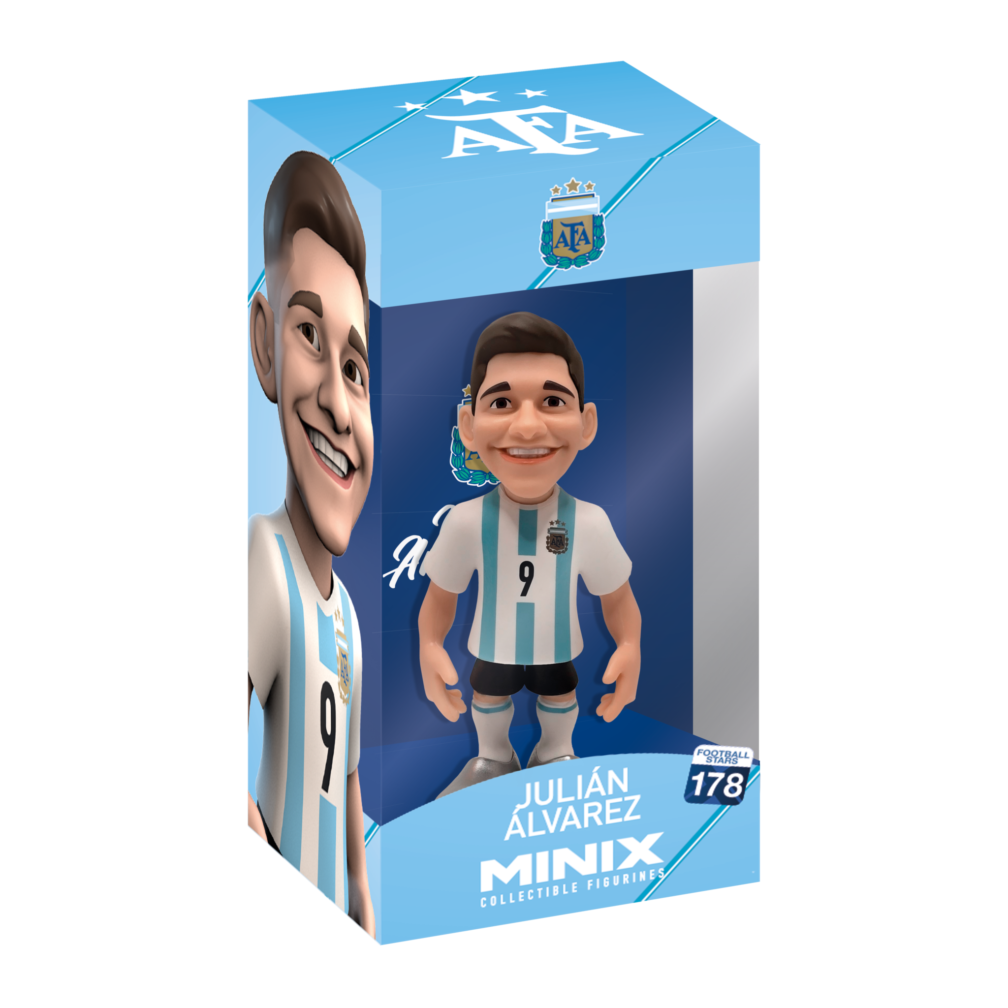 Minix Argentina 12cm collectible figurines of licensed Argentina national football team stars including Messi and Maradona
