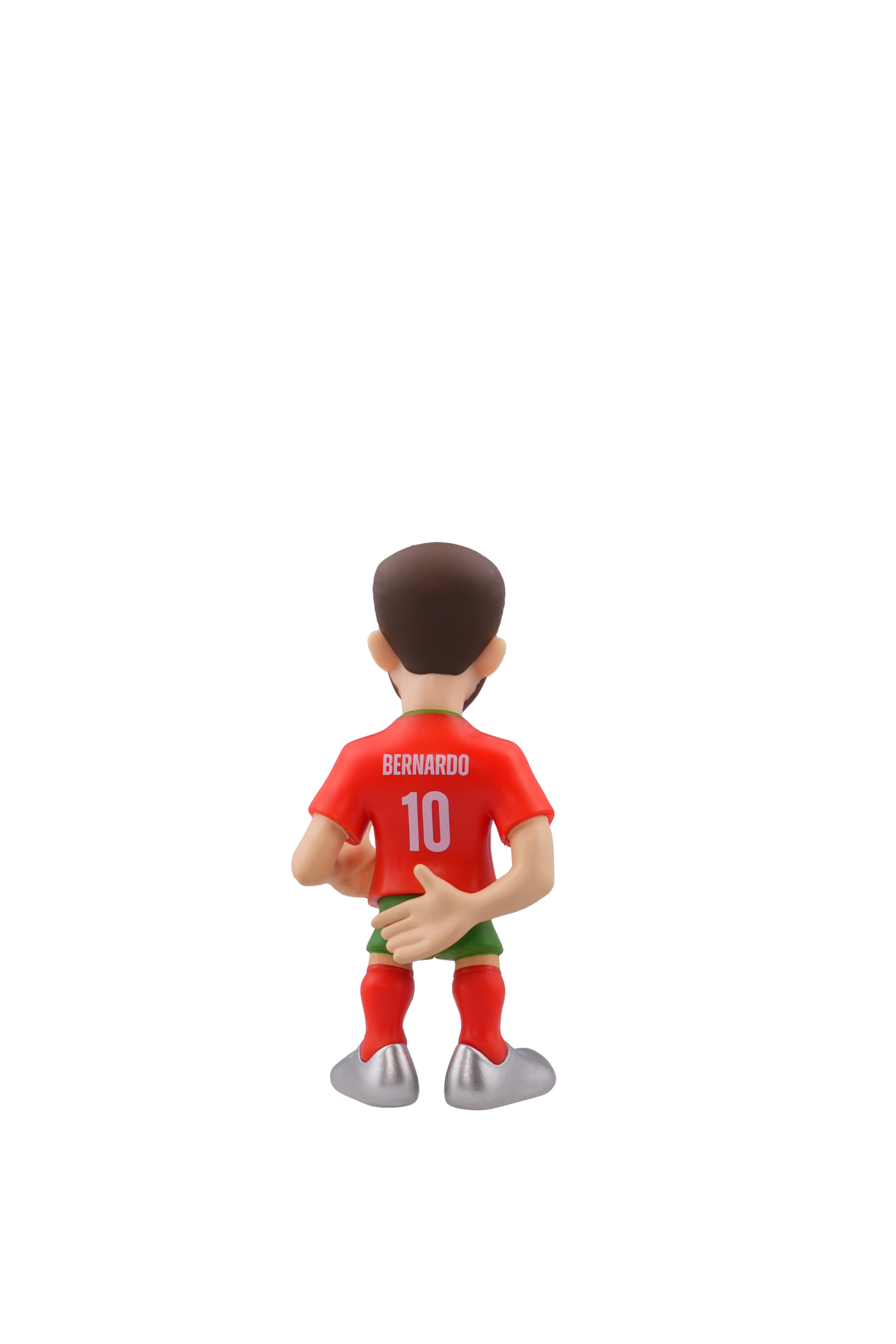 Minix Portugal collectible figurine of player Bernardo in official red kit, 12cm tall.