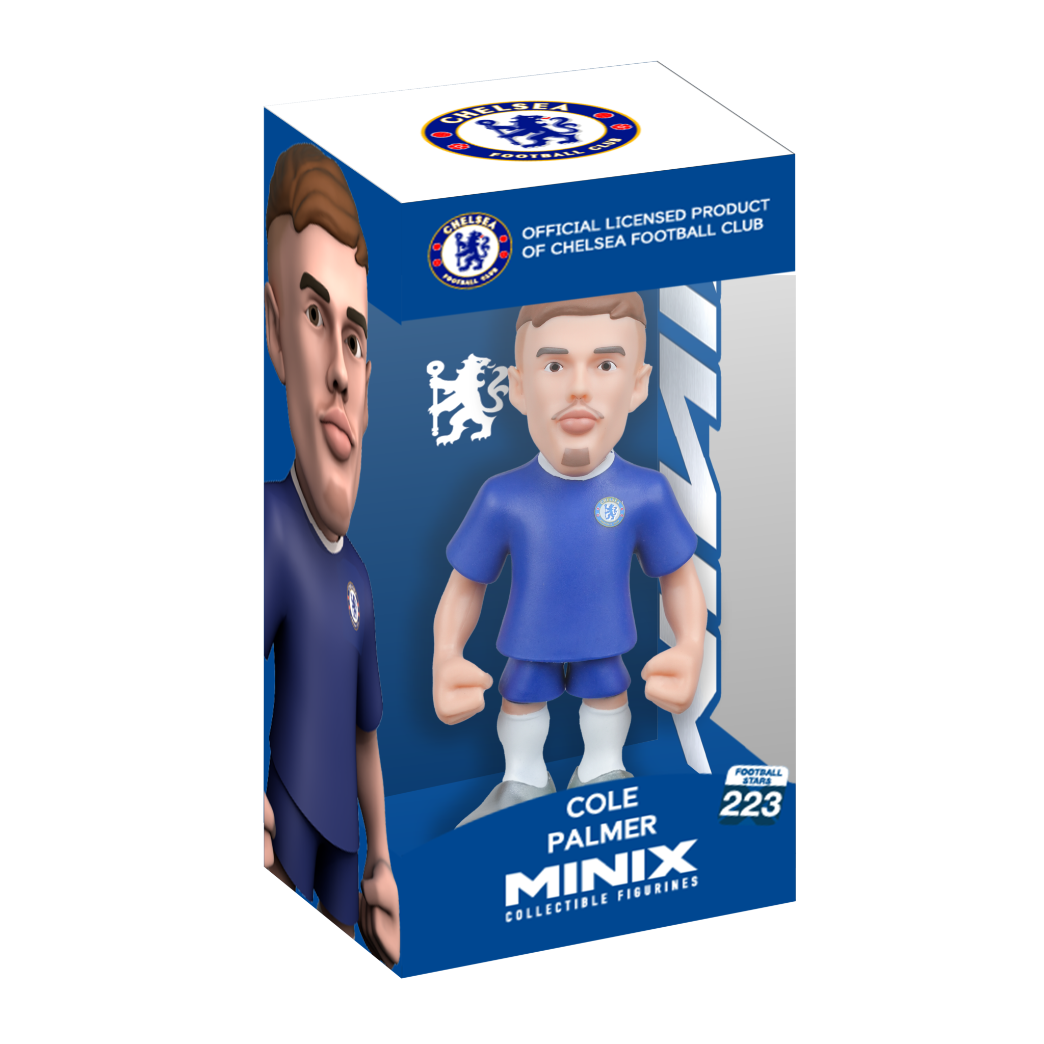 Minix Chelsea 12cm collectible football figures with authentic kits and detailed faces
