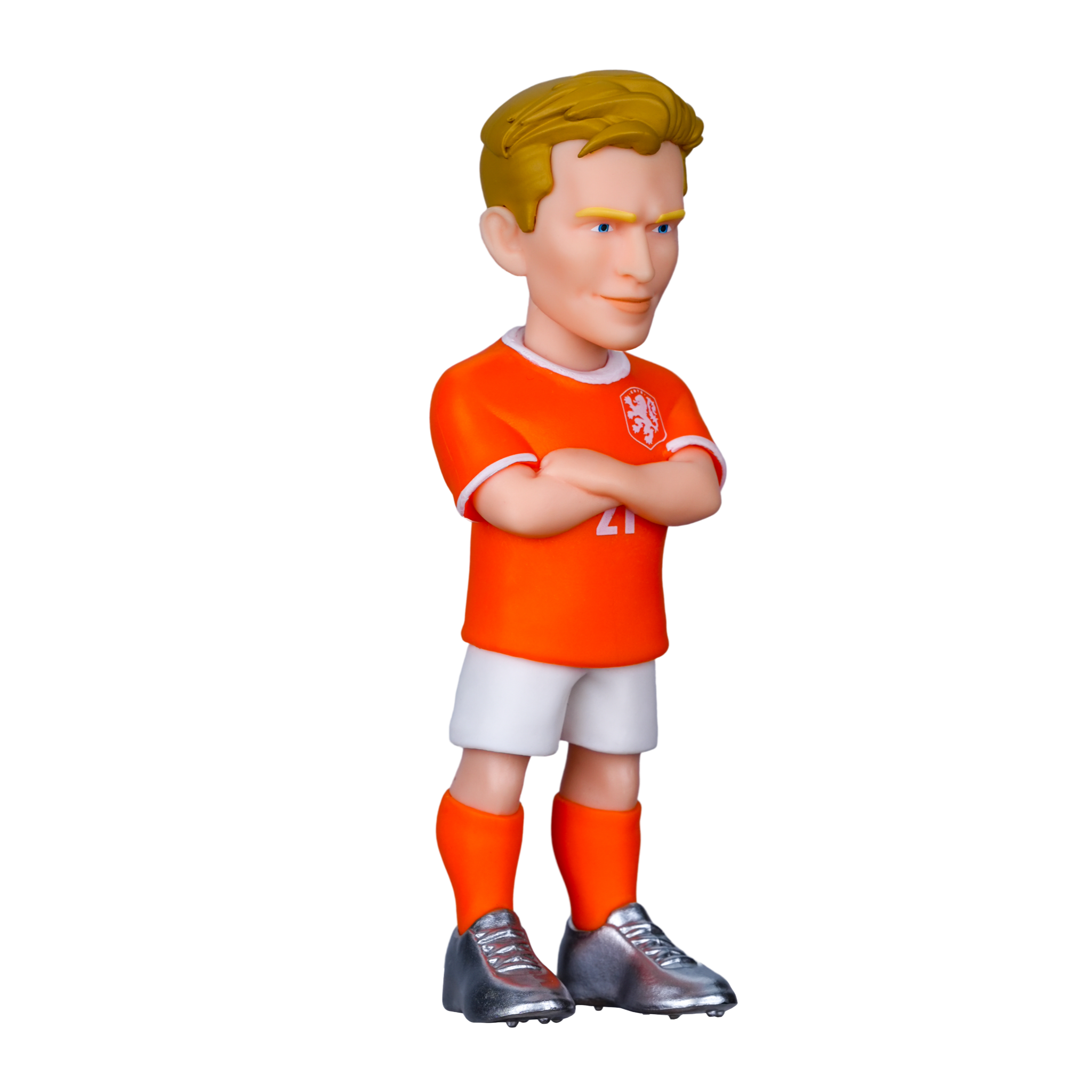 Minix Netherlands National Team 5-pack collectible football figurines featuring Van Dijk, De Jong, Gakpo, Dumfries, and Memphis in official kits