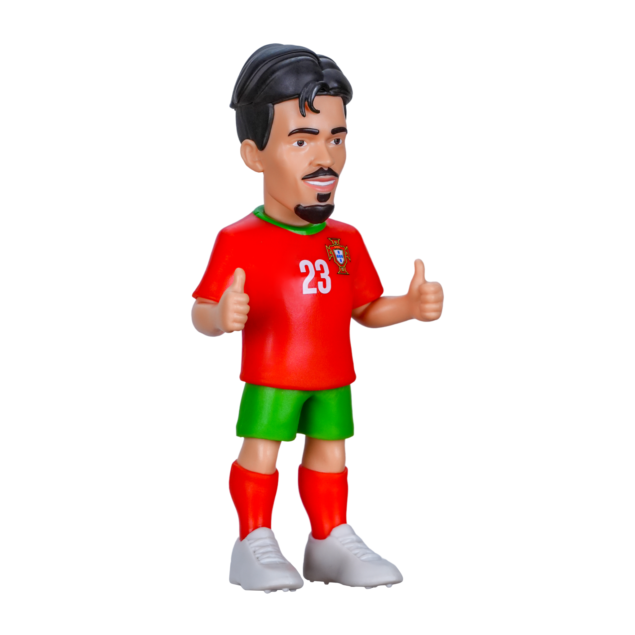 Minix Portugal 5-Pack football figurines featuring Ronaldo, Vitinha, Neves, Leão, and Nuno Mendes in official red and green kits