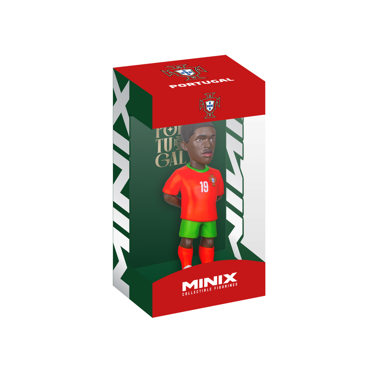 Minix Nuno Mendes 12cm Portugal football figurine in official team kit collectible