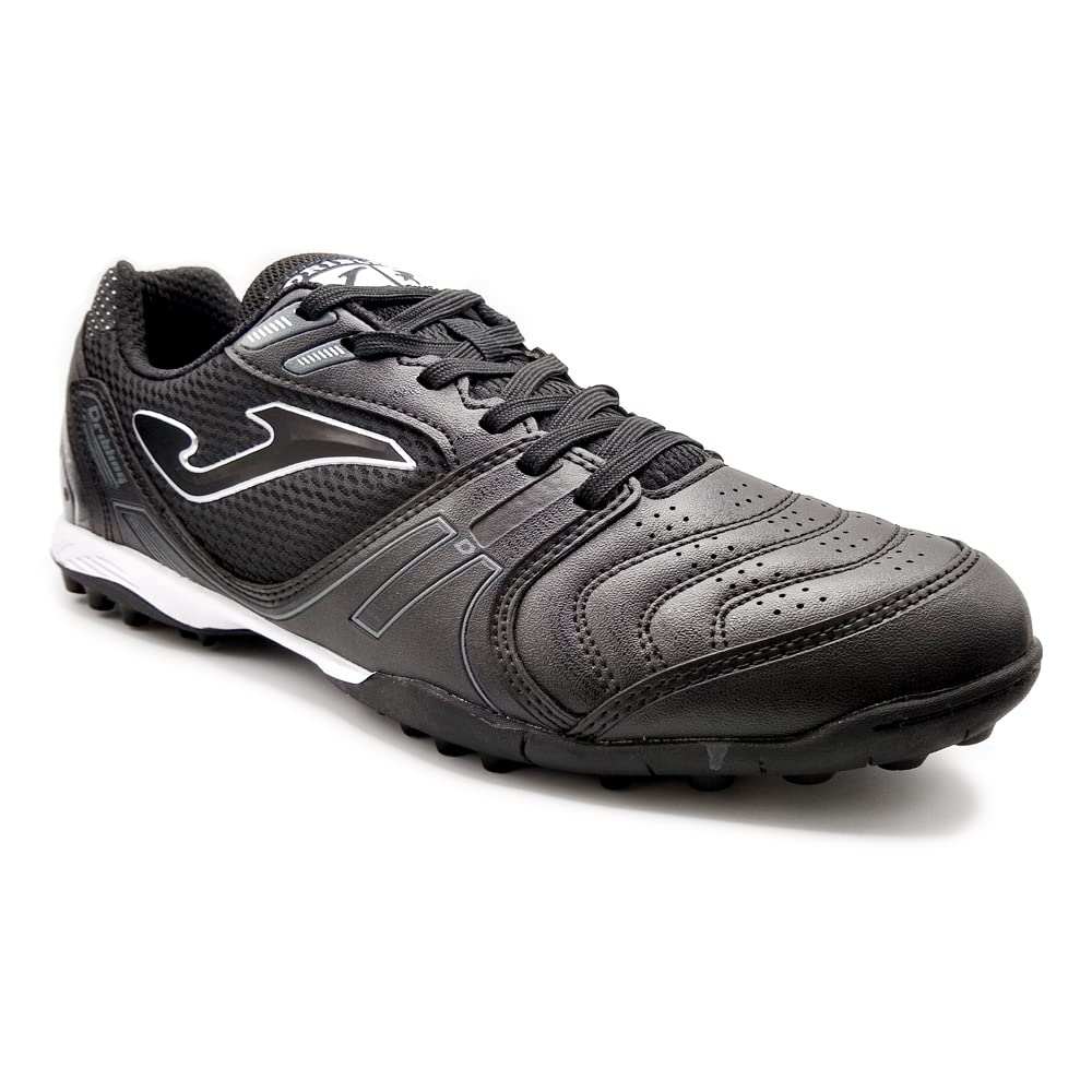 Joma Dribling Turf black and white men's soccer shoes with rubber studs for artificial grass and hard ground