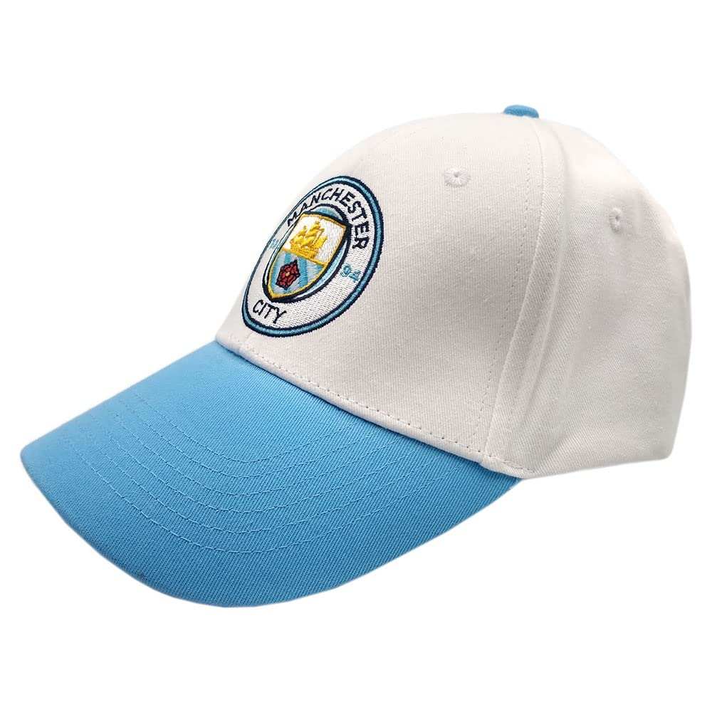 Fan Ink Limited Official Manchester City Adjustable Unisex Soccer Hat with Embroidered Crest