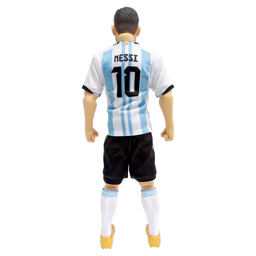 Sockers 30cm officially licensed soccer hero figurine of Messi in Argentina jersey from back view