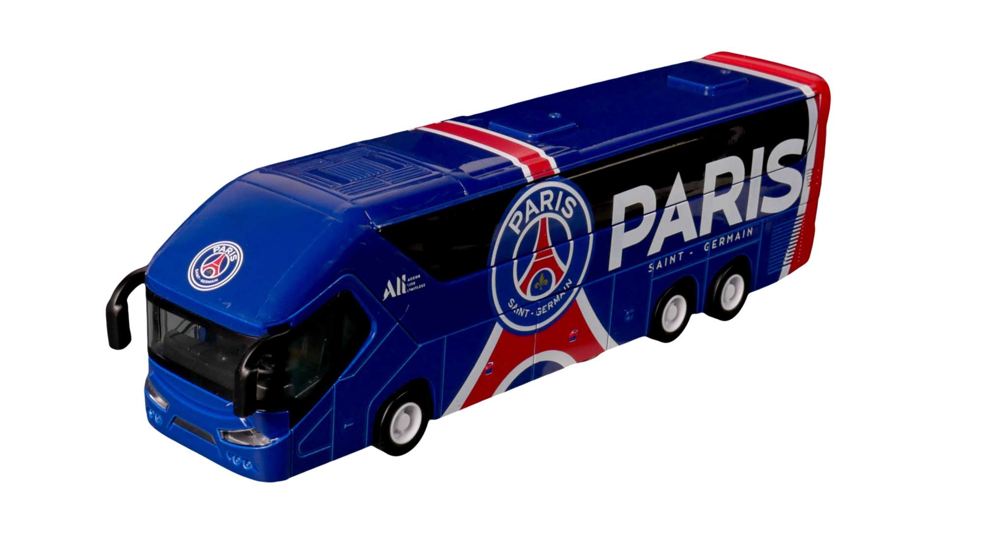 Official Soccer Mini Bus Toy collectible model with authentic team colors and branding