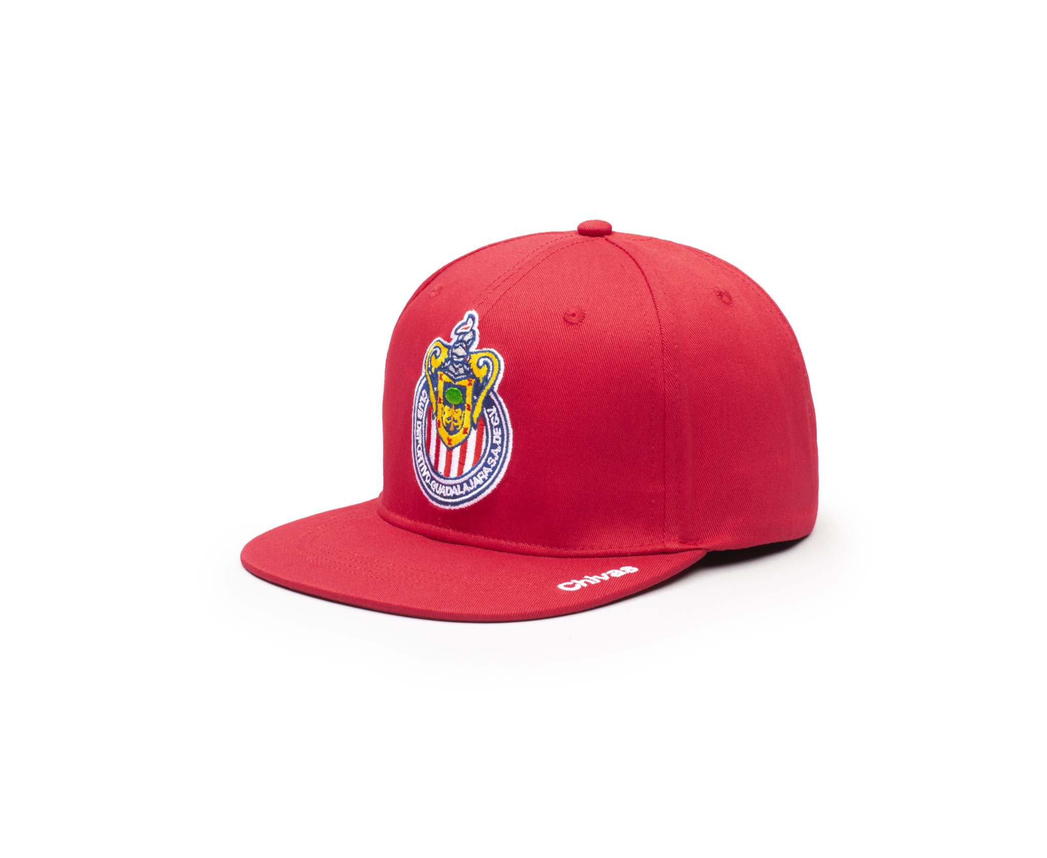Fan Ink officially licensed red snapback hat with embroidered Cruz Azul team logo and flat bill design