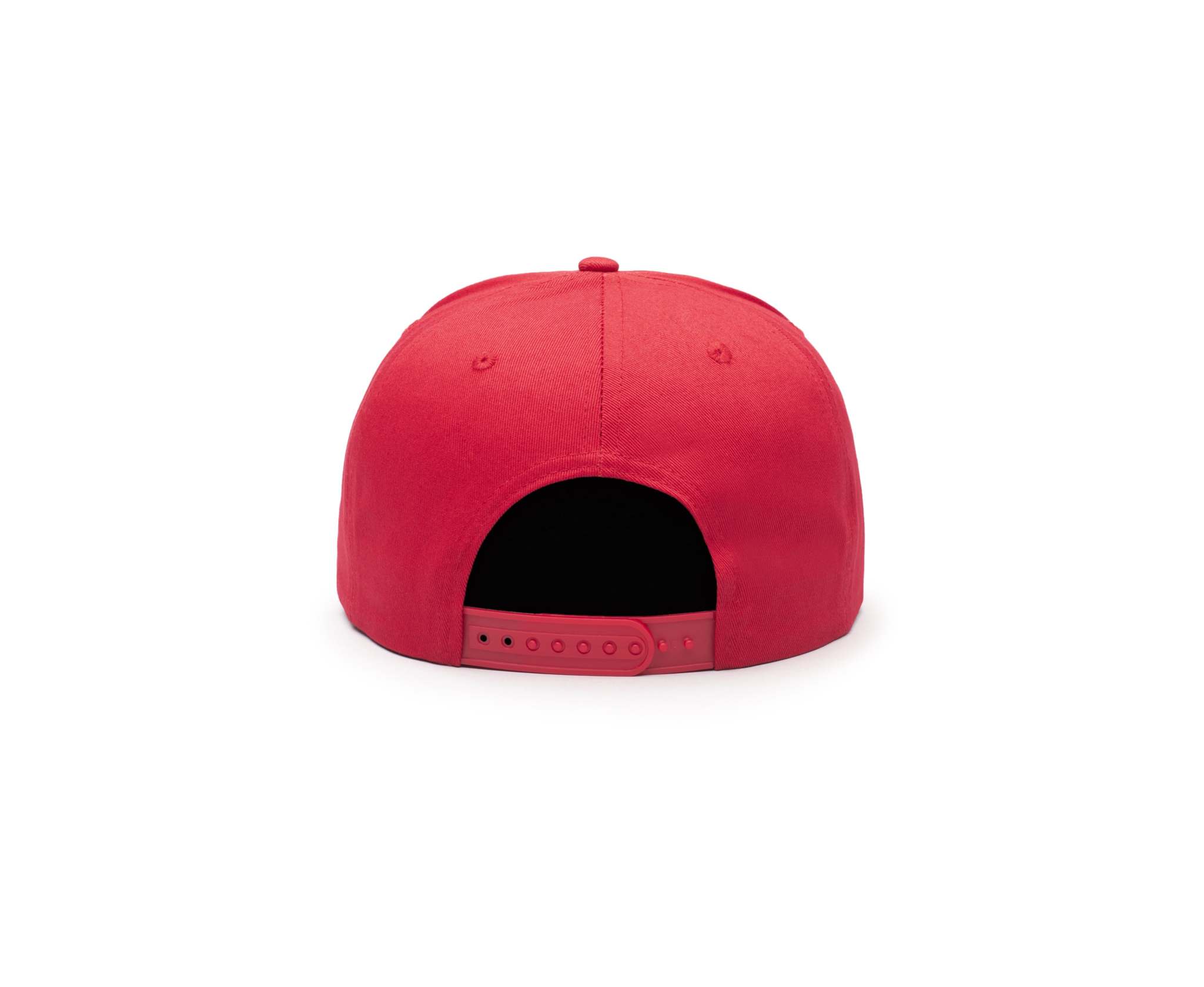 Red adjustable back of Fan Ink Officially Licensed Team Snapback Hats with snap closure