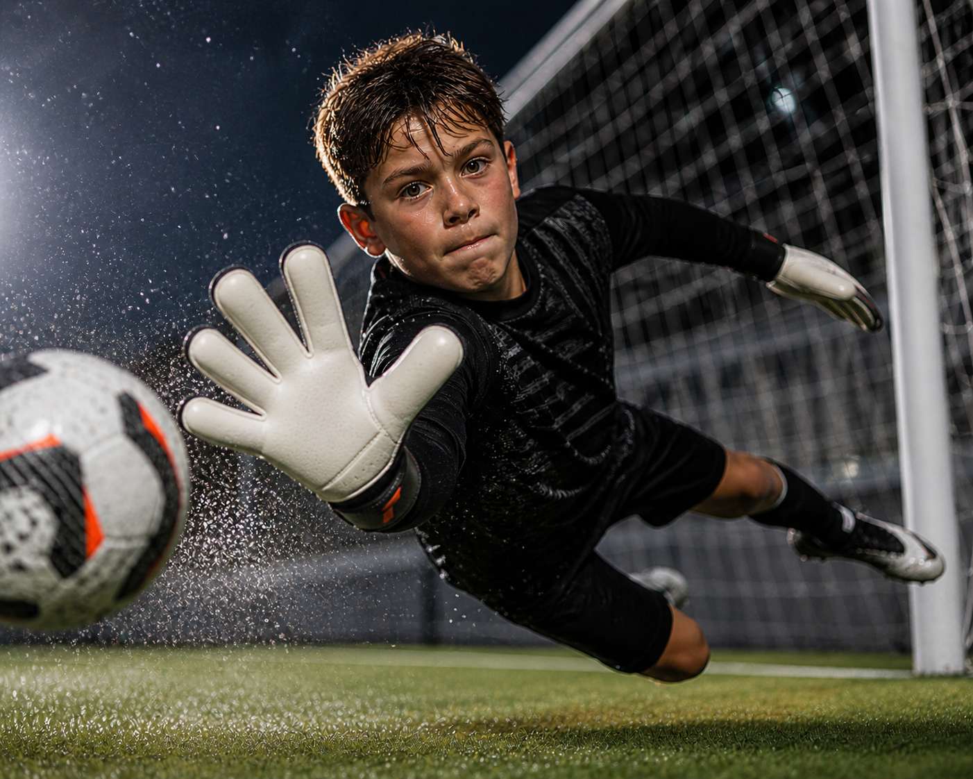Reusch Attrakt Advance Junior goalkeeper gloves with finger support and durable Grip Advance latex palm for youth training and matches