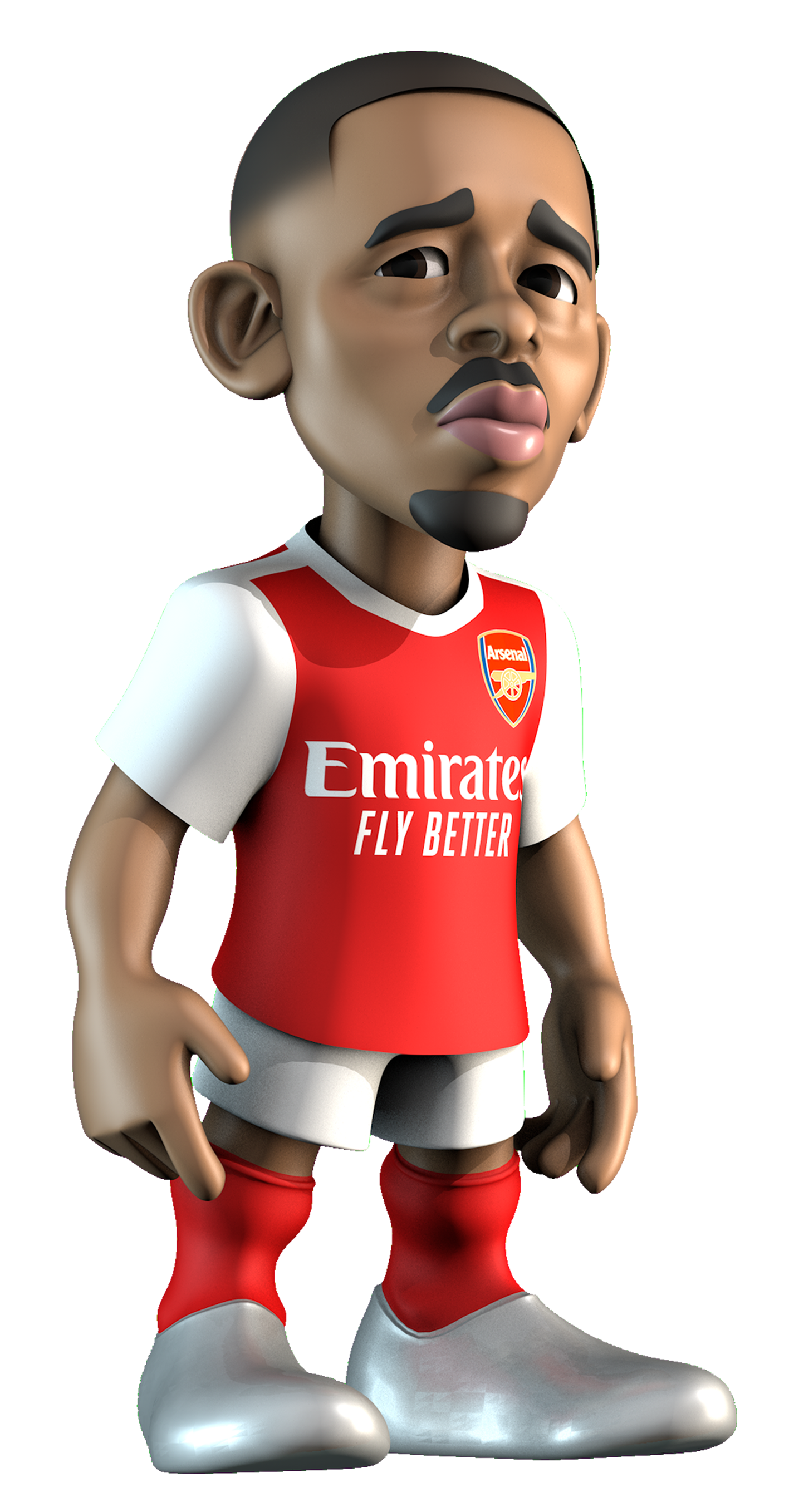 Minix Arsenal12cm football star figurine in official red and white kit with Emirates sponsor logo.