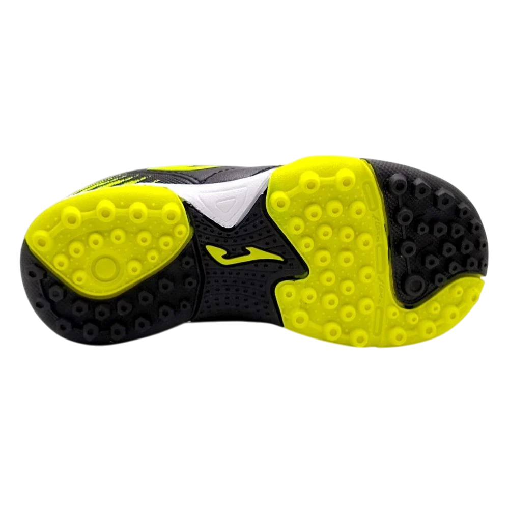 Joma Toledo Junior Kids Turf Soccer Shoes in bright colors with cushioned comfort and turf grip for young athletes