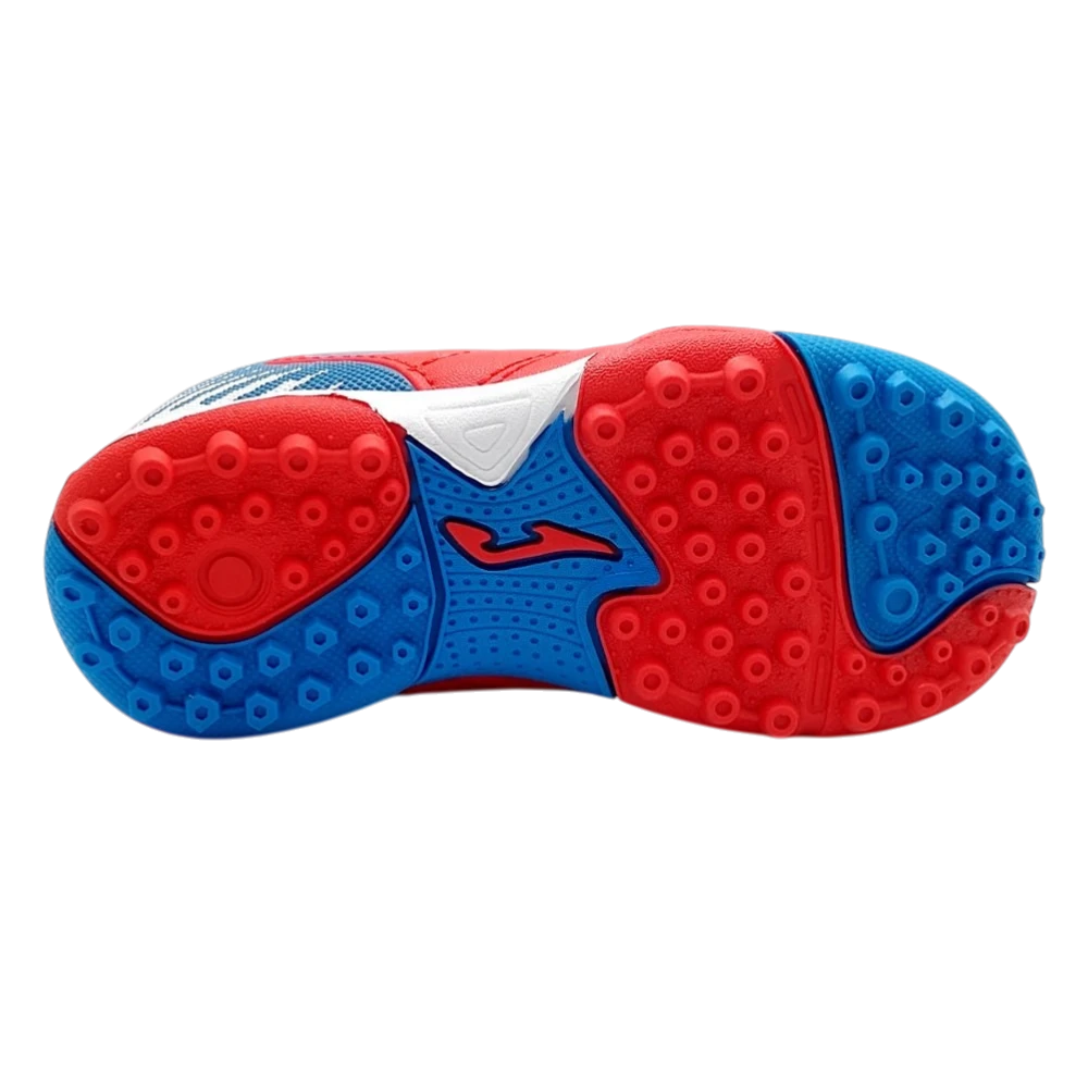 Joma Toledo Junior Kids Turf Soccer Shoes with bright colors and turf-specific grip for young soccer players