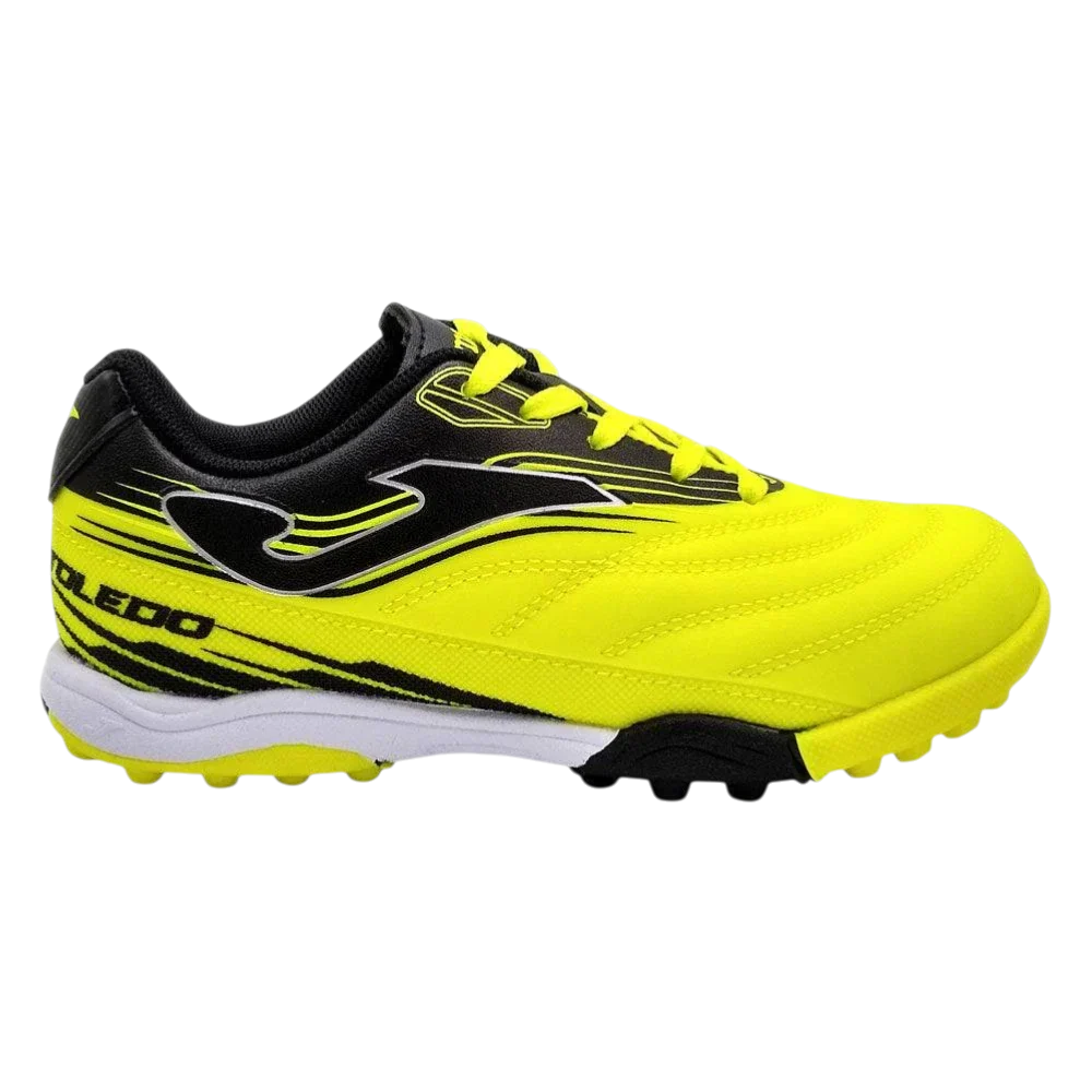 Joma Toledo Junior Kids Turf Soccer Shoes for comfortable, durable, and grippy play on artificial turf.