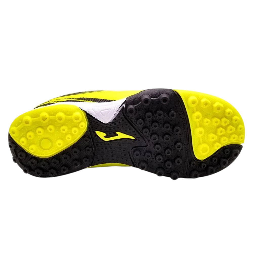 Joma Toledo Junior Kids Turf Soccer Shoes with durable outsole for excellent traction in bright colors.
