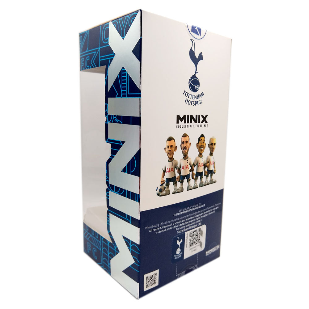 Minix Son Heung-min Tottenham Hotspur collectible figurine in a white and navy printed display box with team graphics.