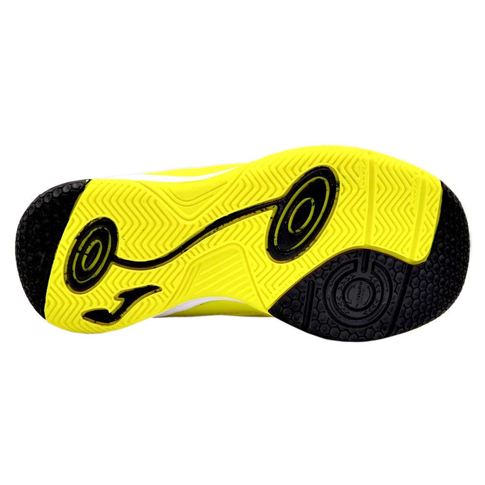 Vibrant sole design of Joma Toledo Junior Indoor Soccer Shoes for kids.