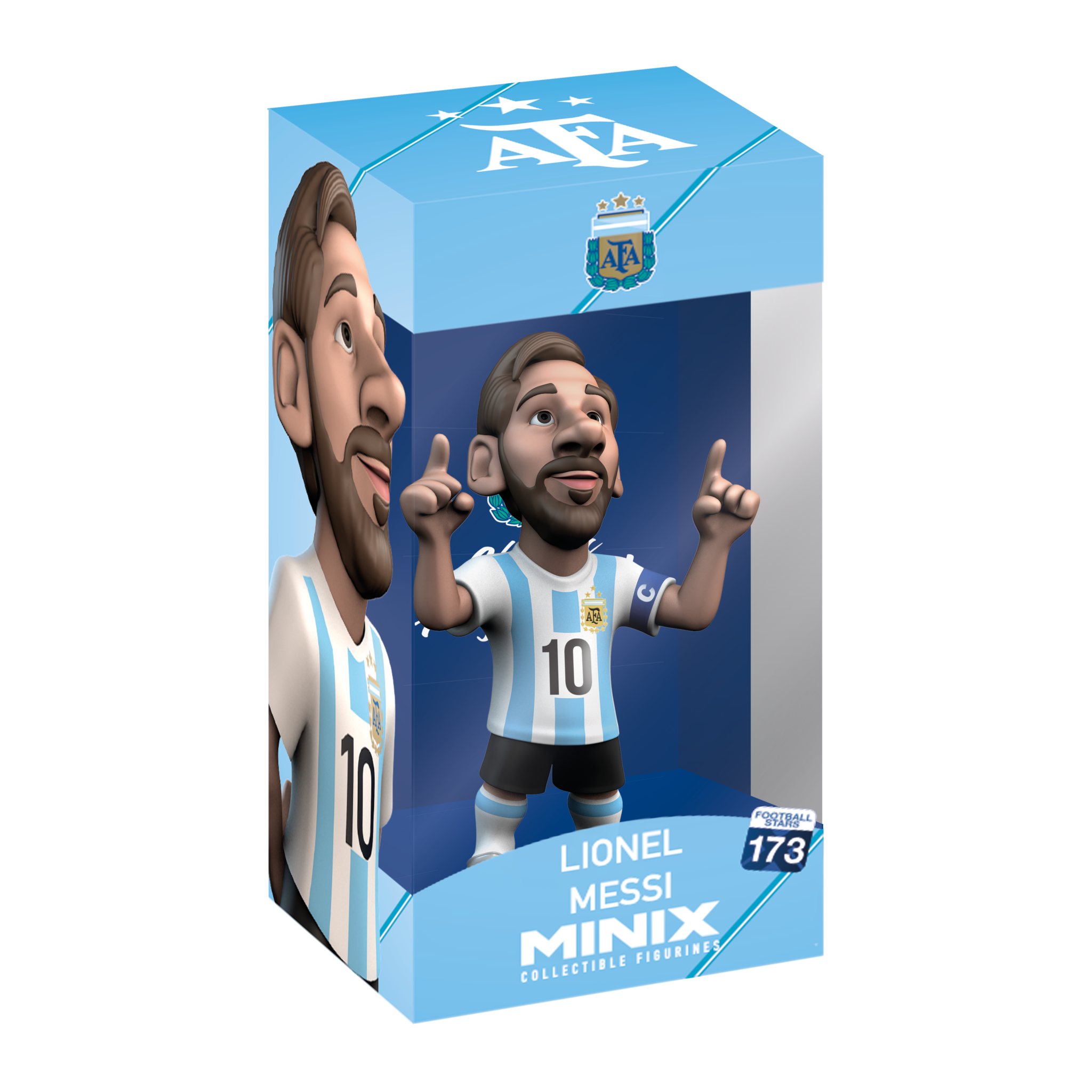Minix Argentina 12cm collectible figurines featuring Messi and Maradona with official AFA licensing