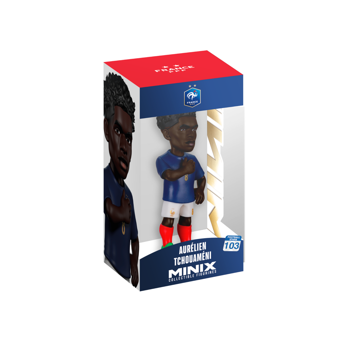 Minix Aurélien Tchouaméni 12cm collectible figurine in France football kit
