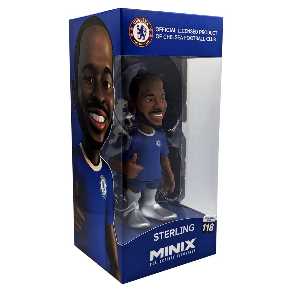 Minix Chelsea FC 12cm collectible football star figurines in authentic kits, officially licensed.