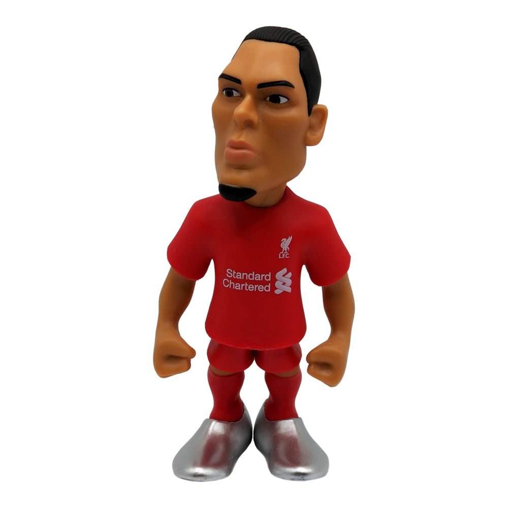 Minix Liverpool 12cm official football figurines of Liverpool FC stars Mohamed Salah and Virgil van Dijk in authentic club kits