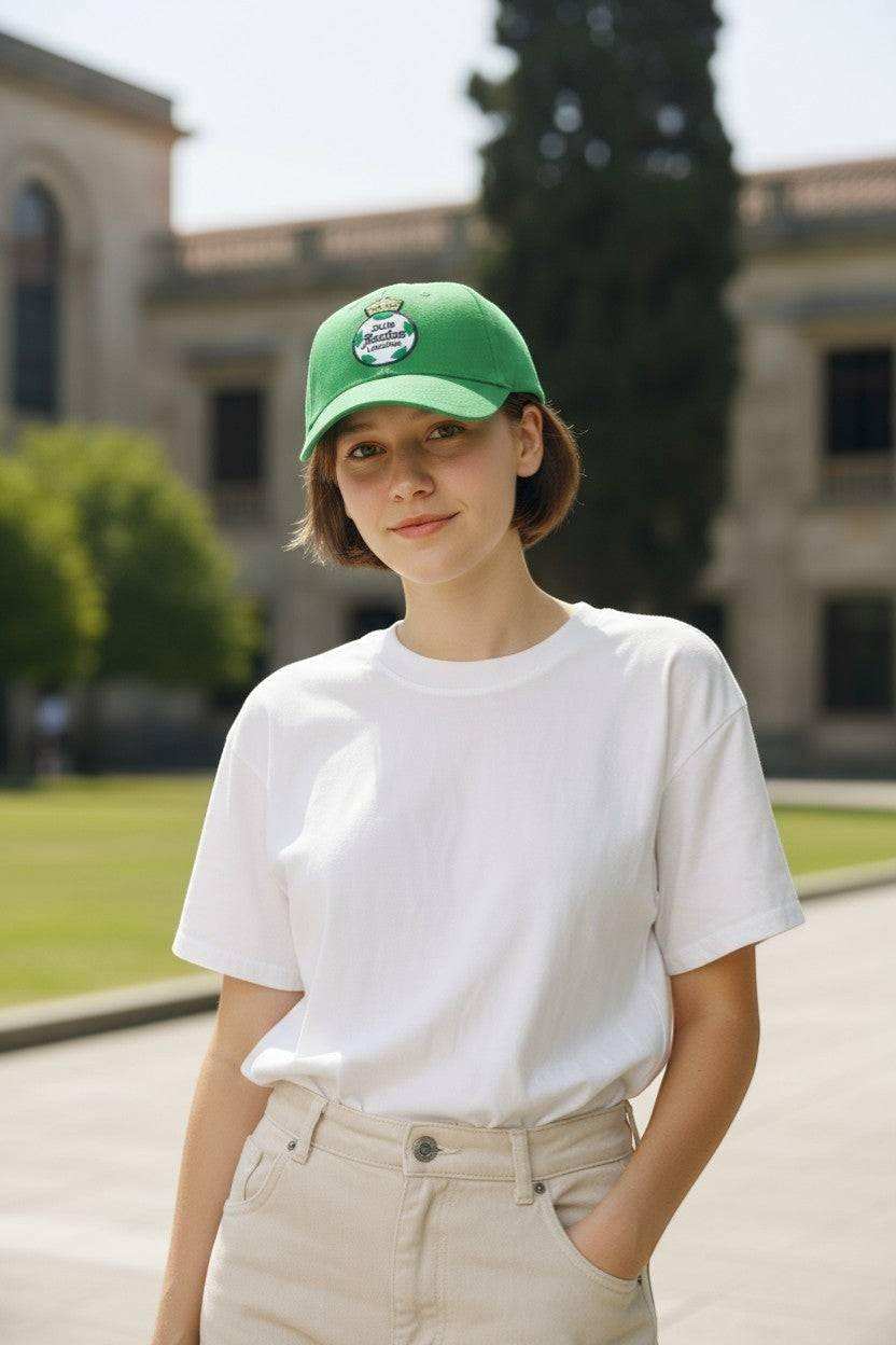 Club Santos Laguna Adjustable Cap in green with an embroidered team crest, curved bill and adjustable back strap
