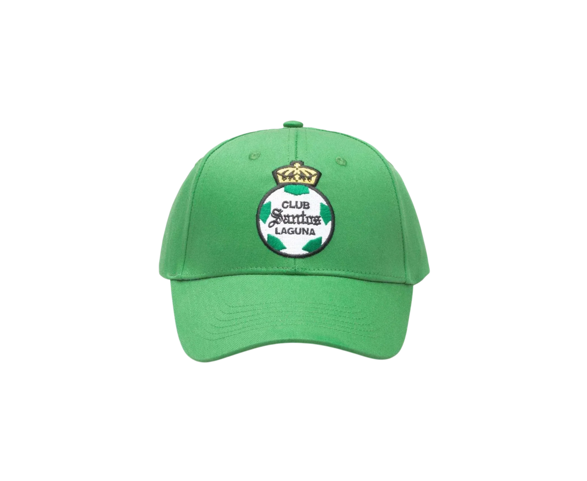 Club Santos Laguna Adjustable Cap in green with an embroidered club crest and a curved bill.