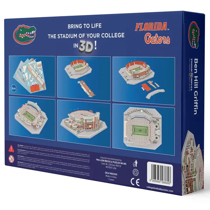 Florida Gators Ben Hill Griffin Stadium 3D Puzzle 92-piece detailed replica with orange and blue colors
