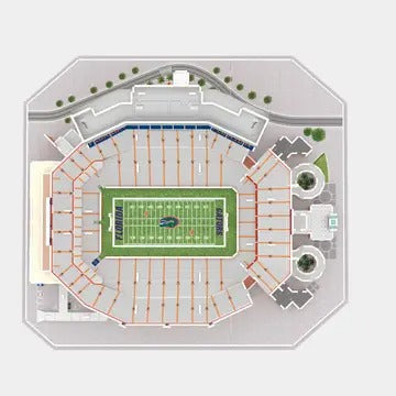 Florida Gators Ben Hill Griffin Stadium 3D Puzzle 92-piece detailed stadium replica in orange and blue colors