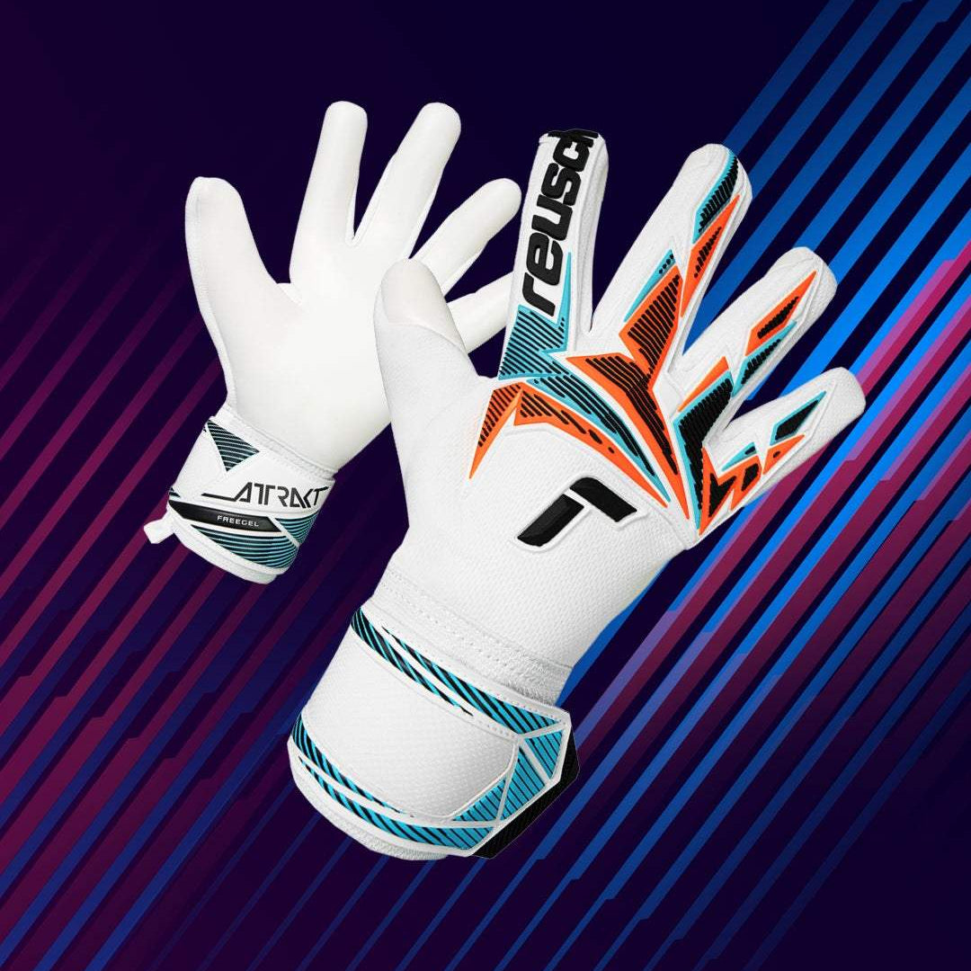 Reusch Attrakt Freegel Advance goalkeeper gloves in exclusive SGP colorway with Grip Advance latex and Evolution Negative Cut design