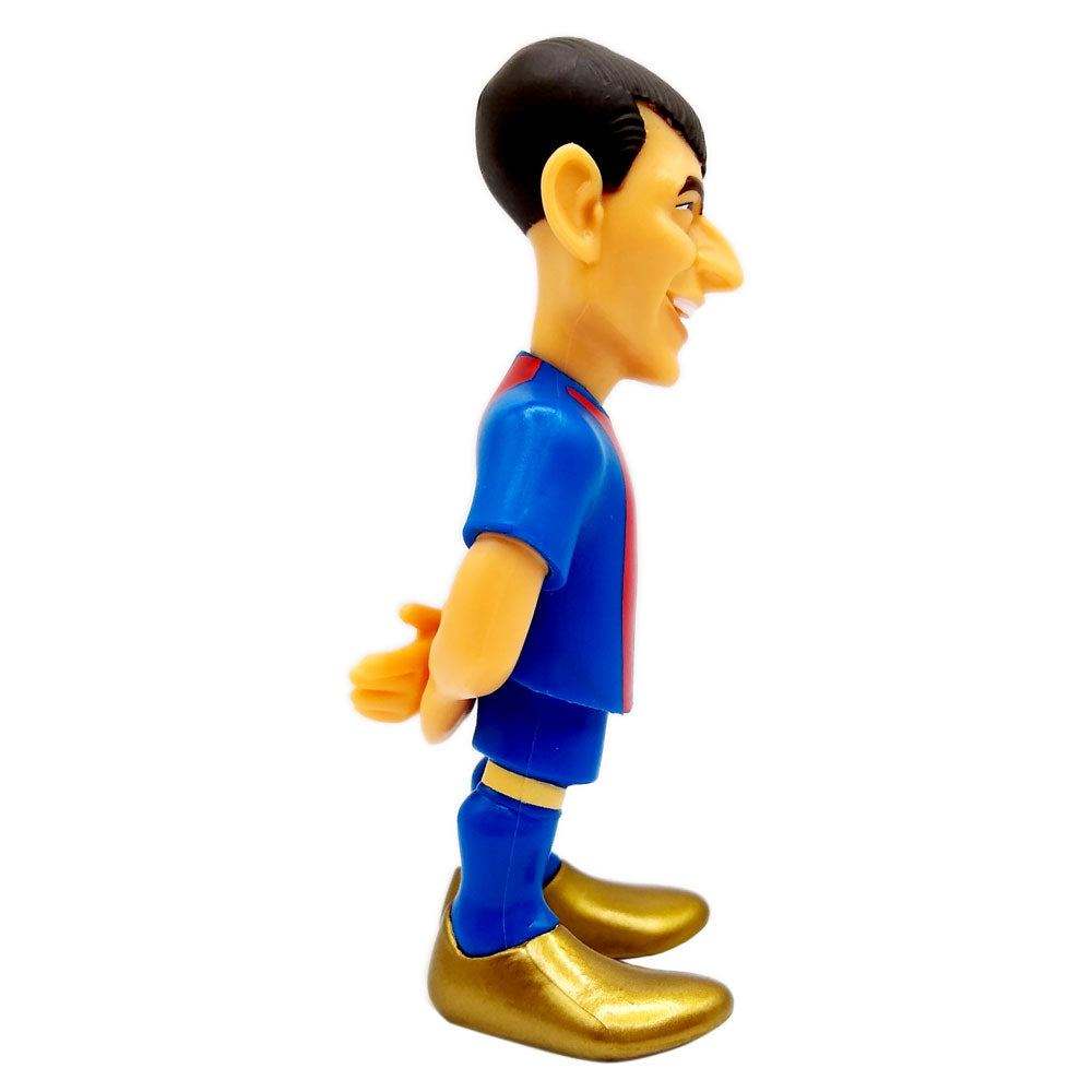 Minix Pedri FC Barcelona figurine with black hair, blue and red kit, and oversized gold boots