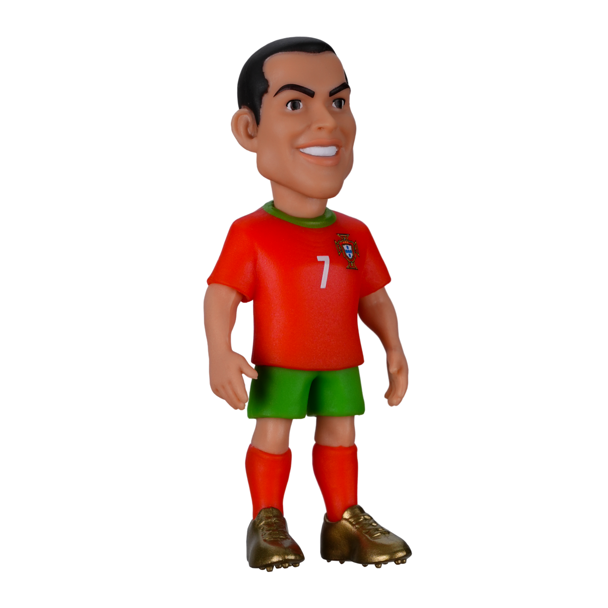 Minix Portugal 5-Pack collectible football figurine wearing a red number 7 shirt, green shorts and red socks