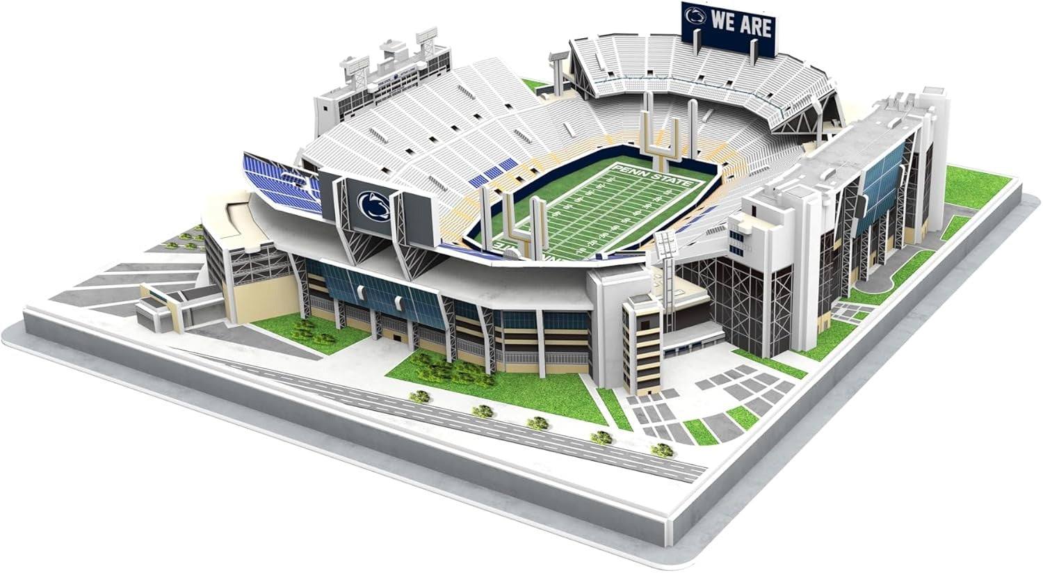 Penn State Nittany Lions Beaver Stadium 3D puzzle model with detailed stadium features and 134 pieces