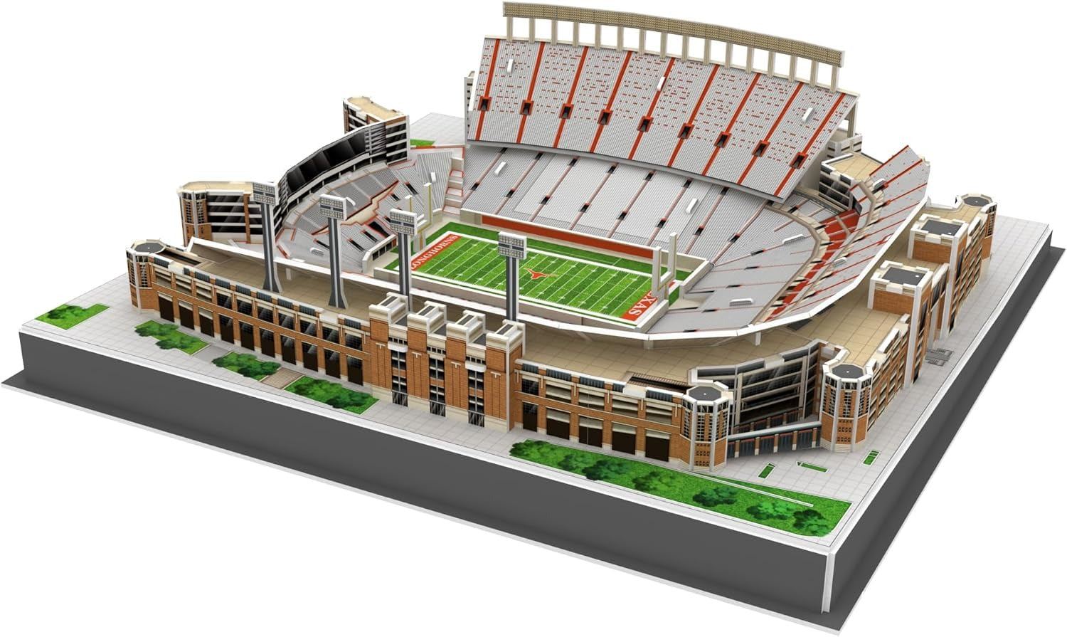 Texas Longhorns Darrell K Royal-Texas Memorial Stadium detailed 3D puzzle model with 106 pieces