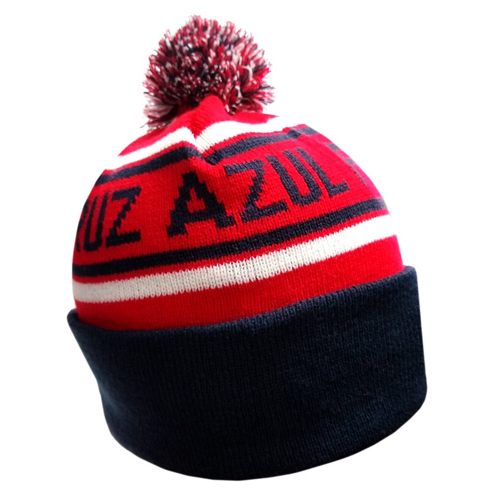Fan Ink Unisex Premium Acrylic Soccer Club Cuff Hat with Cruz Azul logo, warm and adjustable for game days.