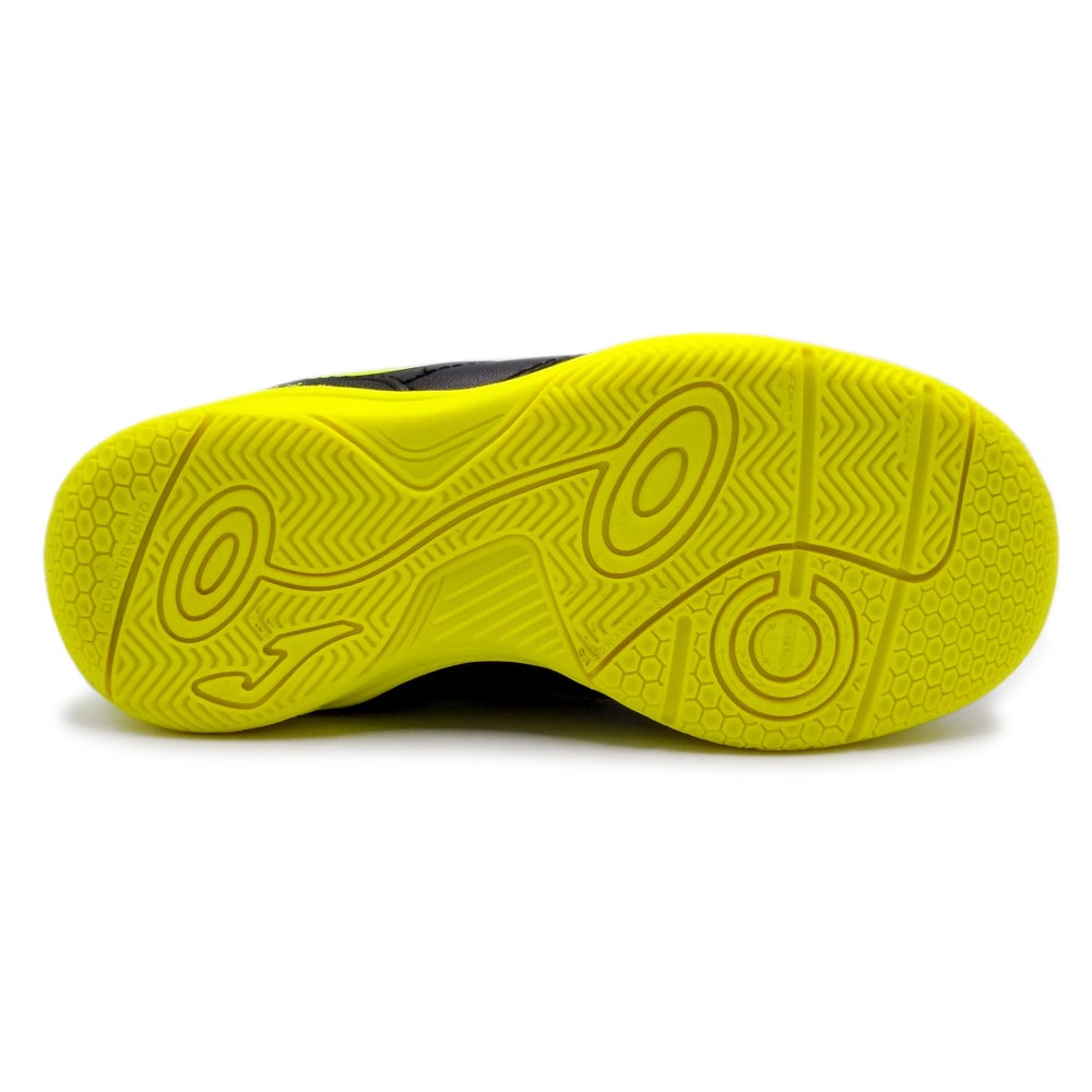 Joma Toledo Junior Indoor Soccer Shoes with vibrant flexible sole for grip.