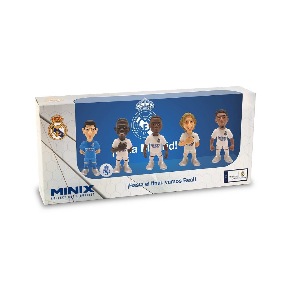 Minix 5-Pack collectible football figurines in team kits, perfect for soccer enthusiasts.