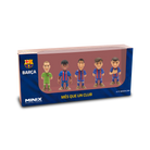 Minix FC Barcelona 5-pack 7cm collectible figurines featuring detailed players in official team uniforms packaged in a display box.