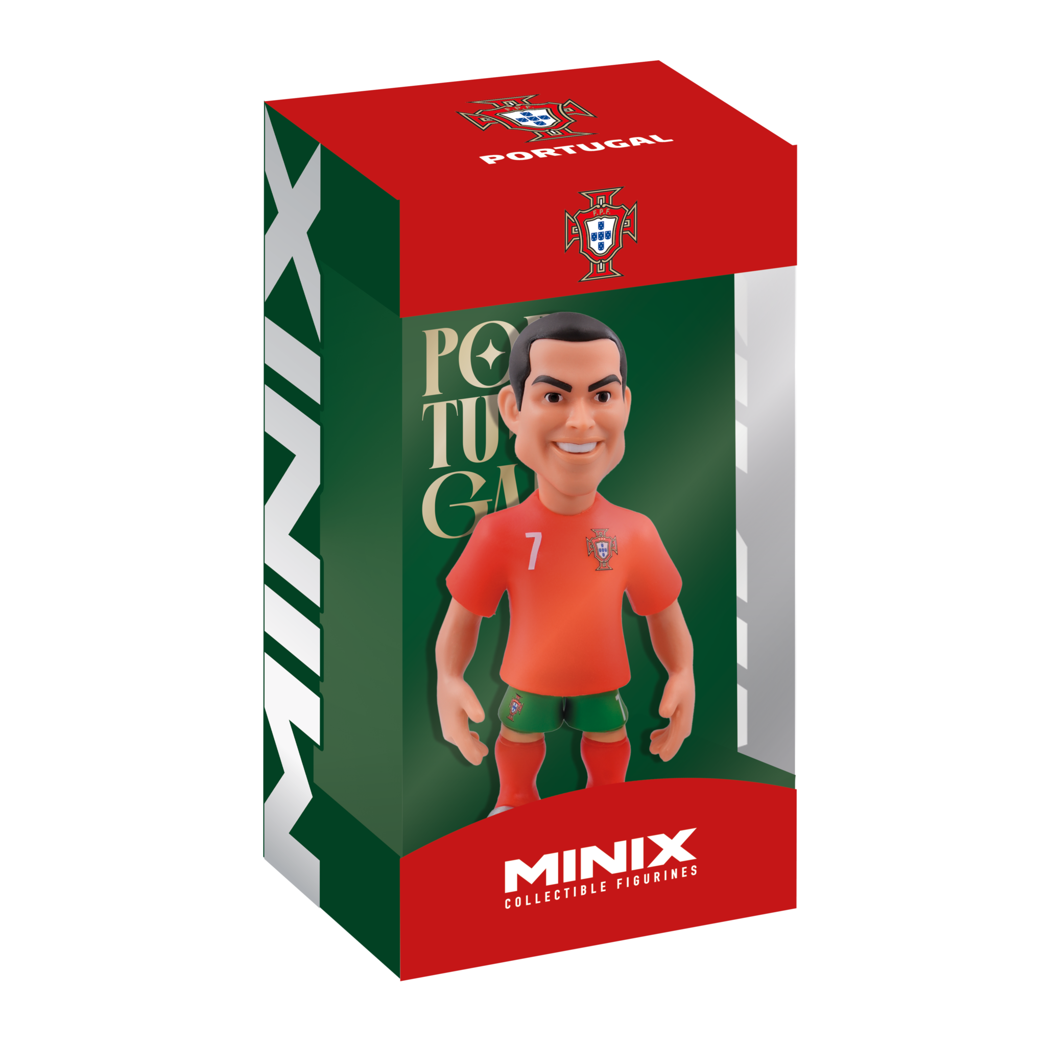 Minix Collectable Figurines Soccer 12 cm in Portugal jersey box design.