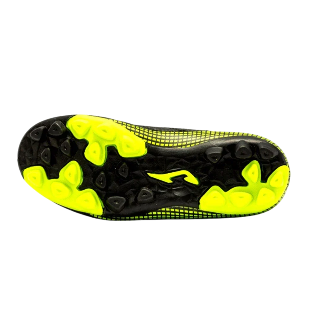 Joma Toledo junior molded soccer shoes with synthetic Fibertec upper and durable rubber outsole for youth soccer players