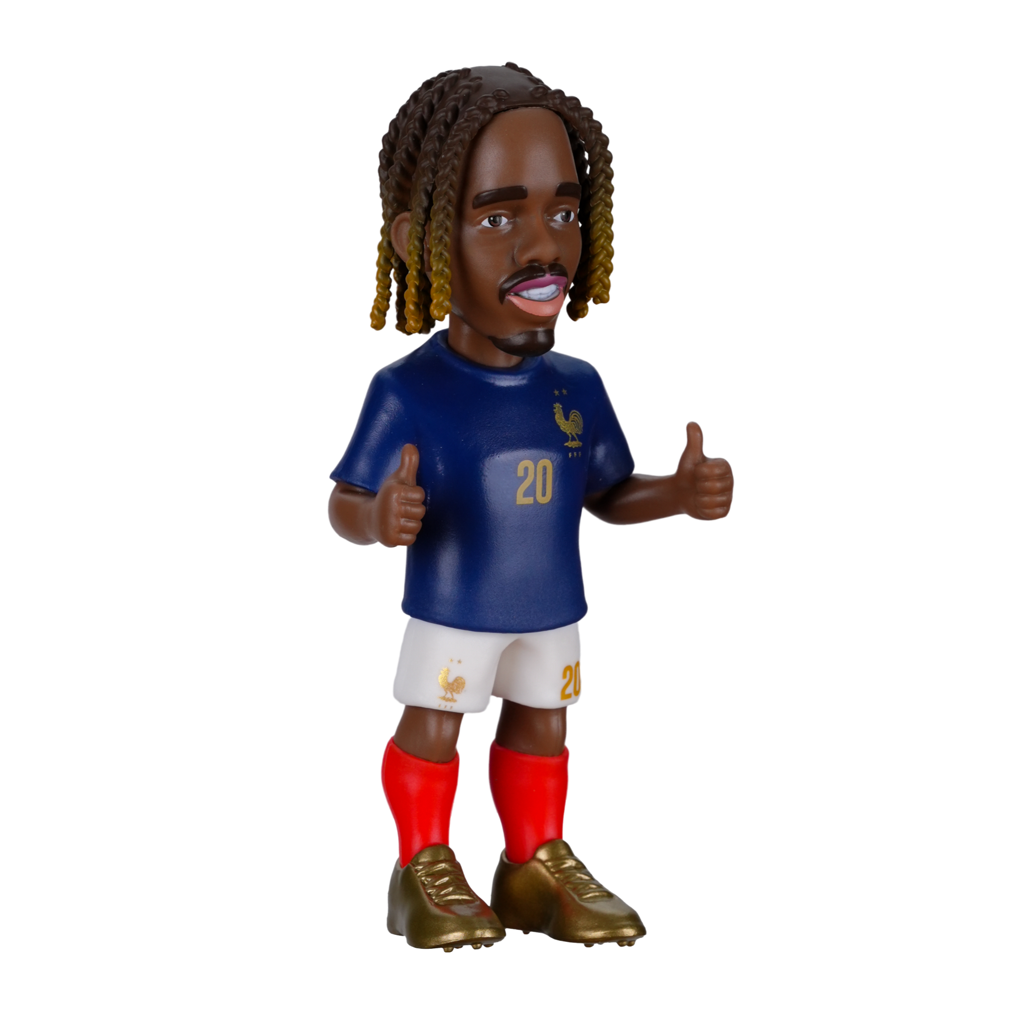 Minix Bradley Barcola collectible figurine in France national team kit, 12cm tall football star figure